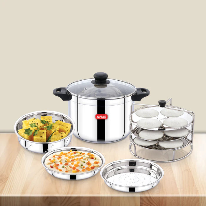 AVIAS Versa Multi-Pot | Multi Kadhai with Glass Lid | 5.6 Ltr
