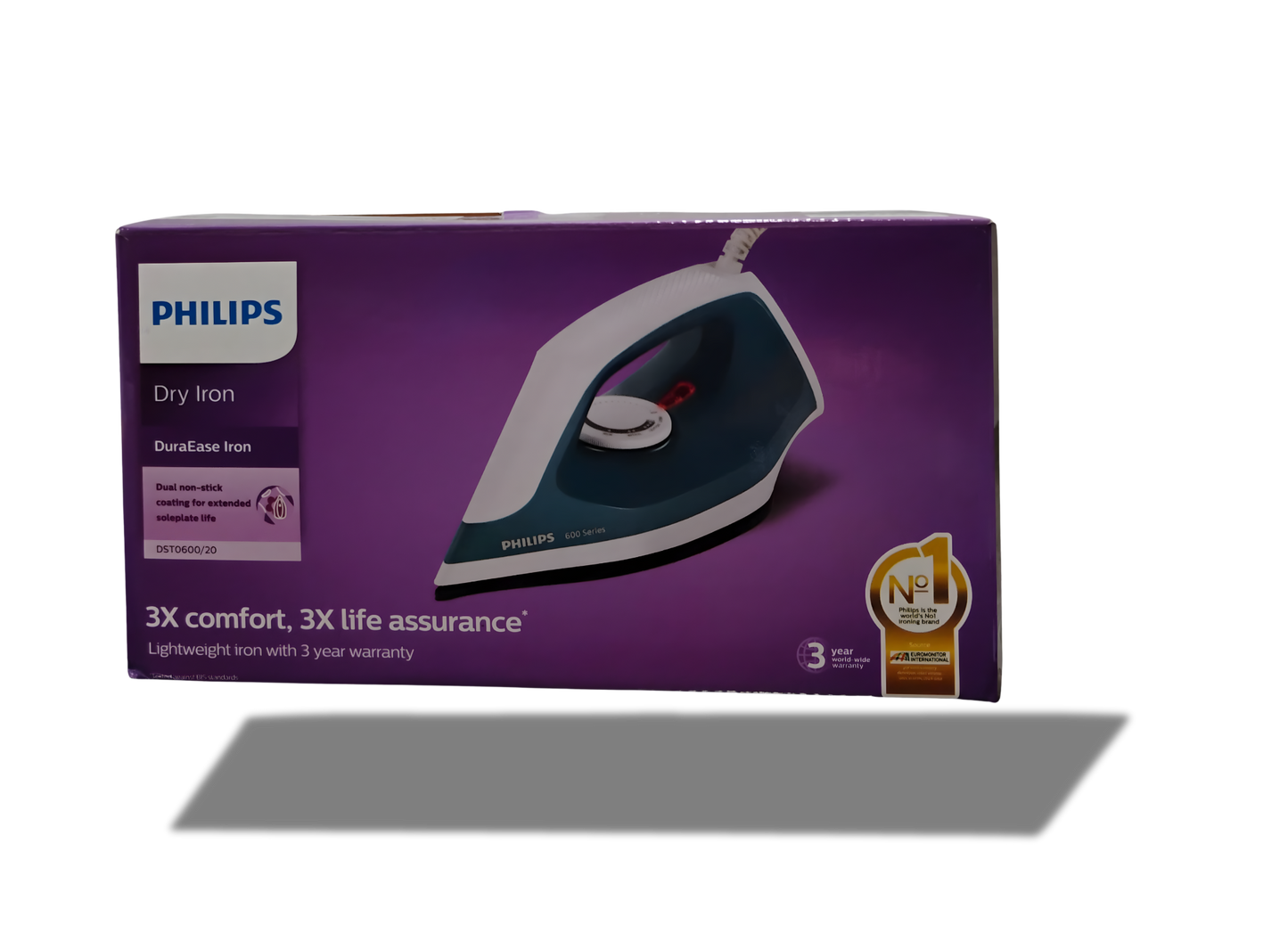 PHILIPS DuraEase Light Weight Dry Iron DST0600/20, 1000 W | 3 Year Warranty
