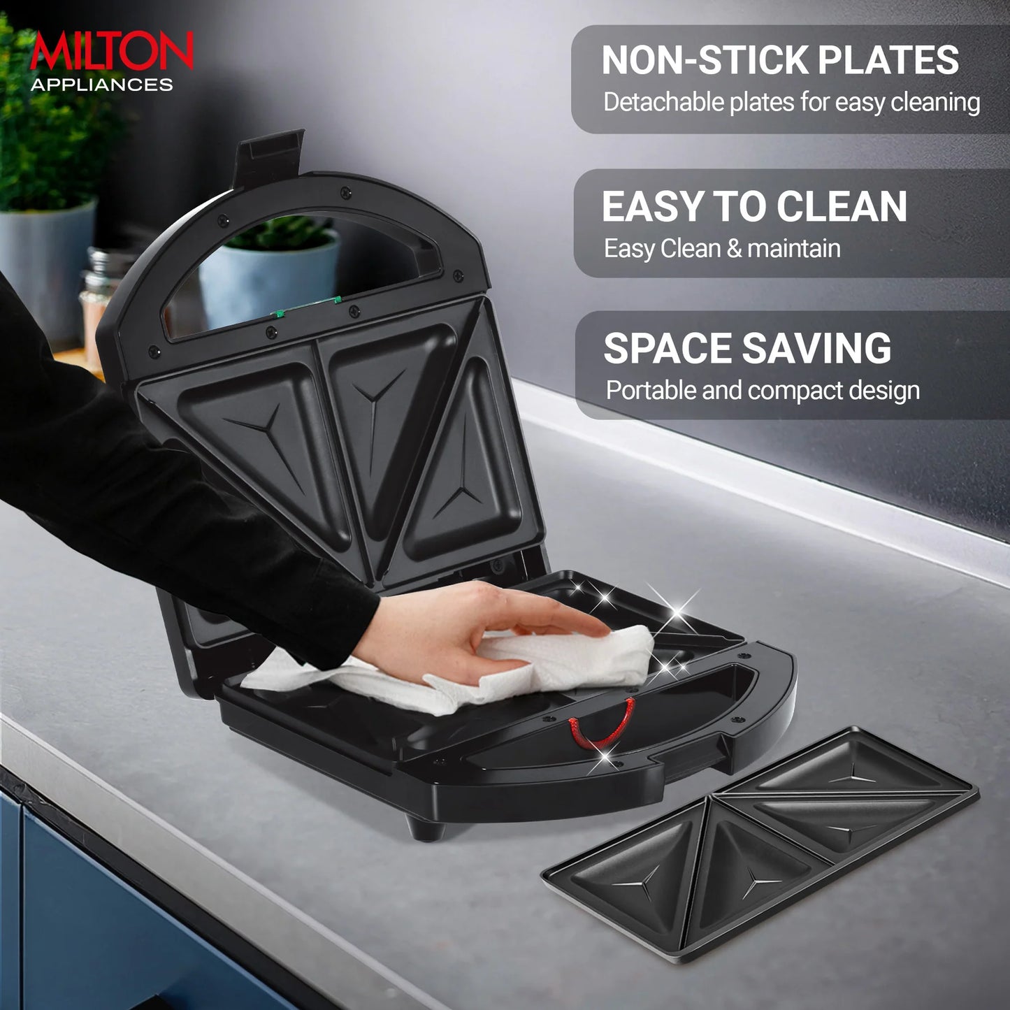 MILTON Sandwich Maker HSM033 | Bakelite/SS Body
