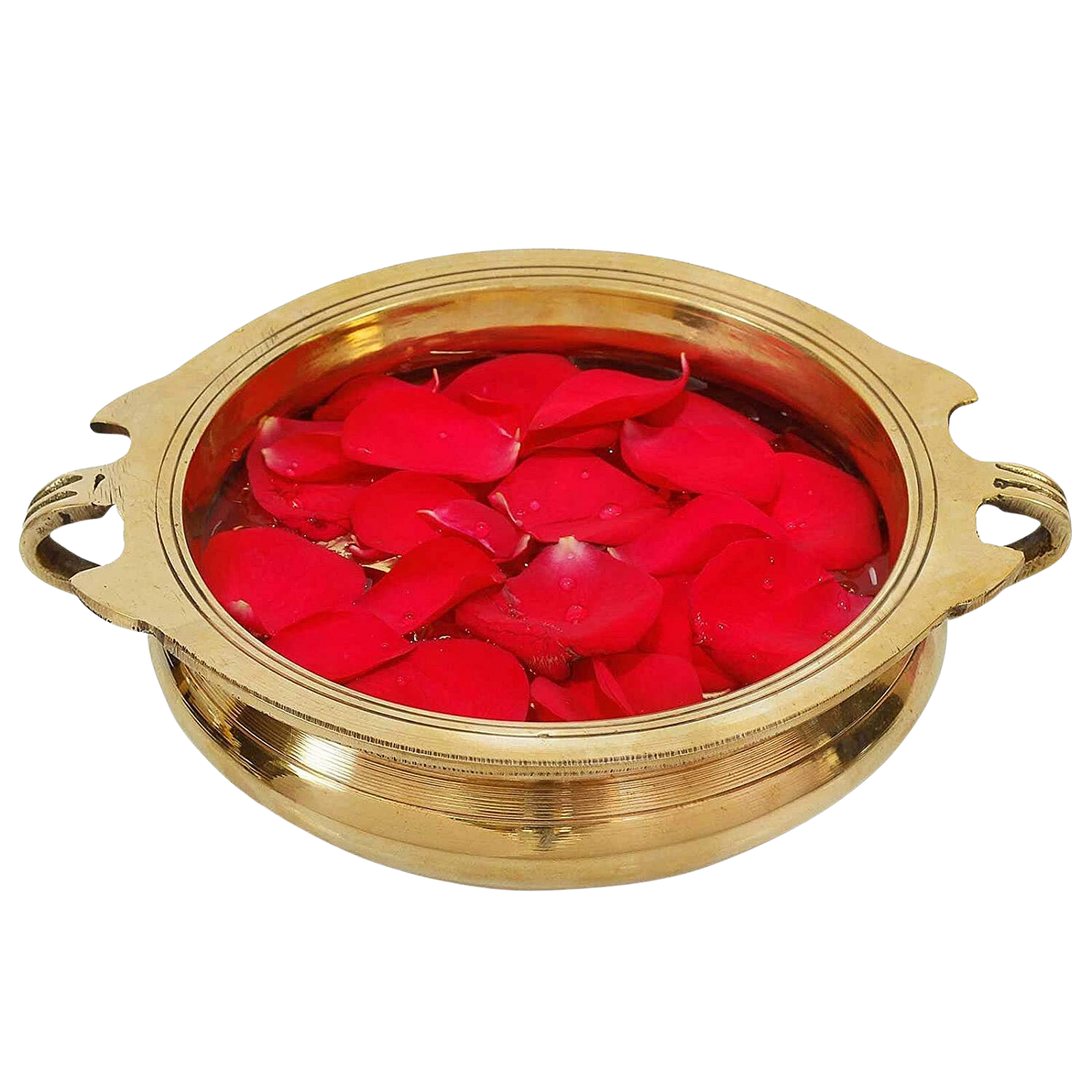 Brass Urli Bowl - Traditional Decorative Urli Bowl for Floral and Candle - Home Decor for Reception, Drawing Room, Office and Pooja Room - Premium Brass Urli from Generic - Just Rs. 950! Shop now at Surana Sons
