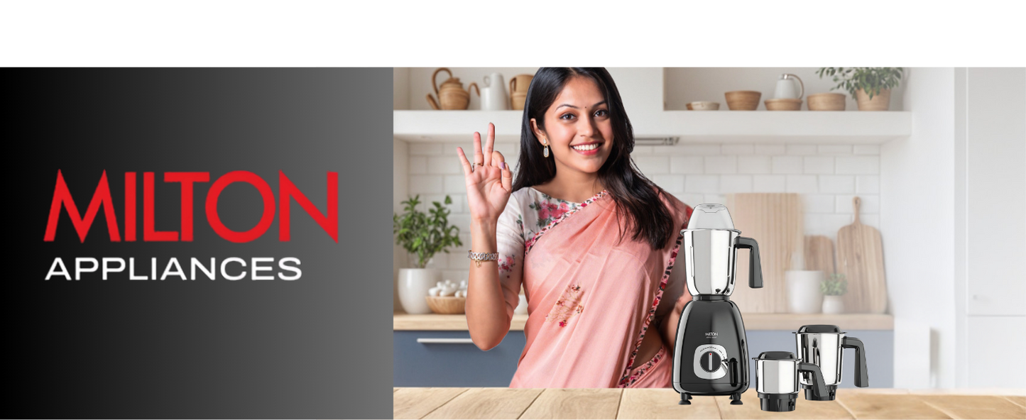 MILTON Artis Mixer Grinder | 800 Watt | Wine Brown Color
