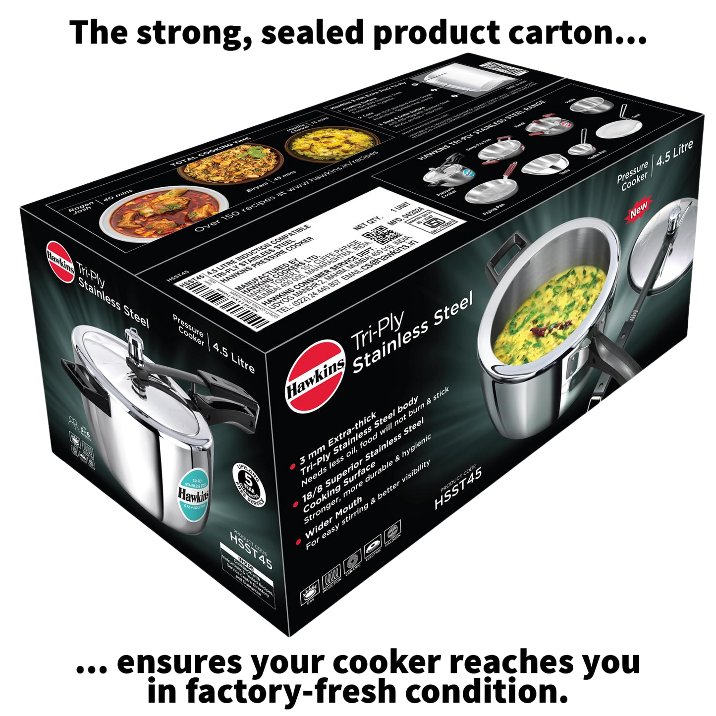 Hawkins Tri-Ply Stainless Steel Pressure Cooker