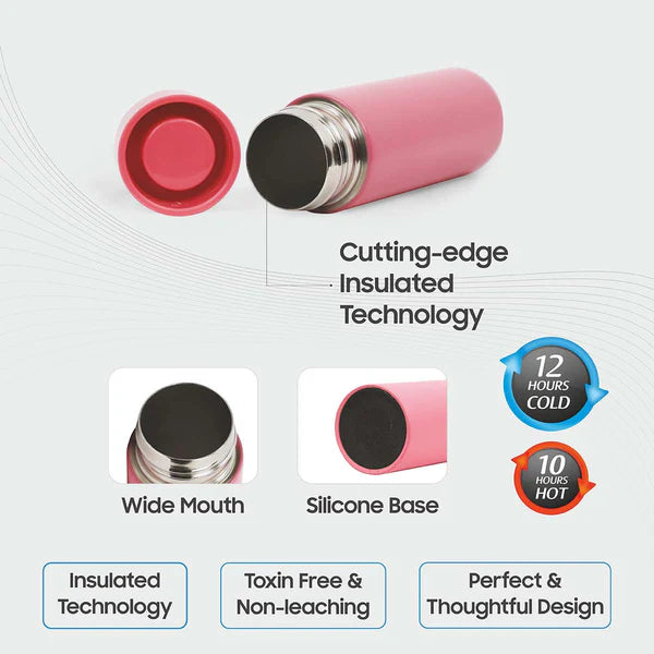 Signoraware Satin Vacuum Steel Bottle 120 ml | Cute | Travel | Home | Gift - Premium SS Thermos from Signoraware - Just Rs. 424! Shop now at Surana Sons