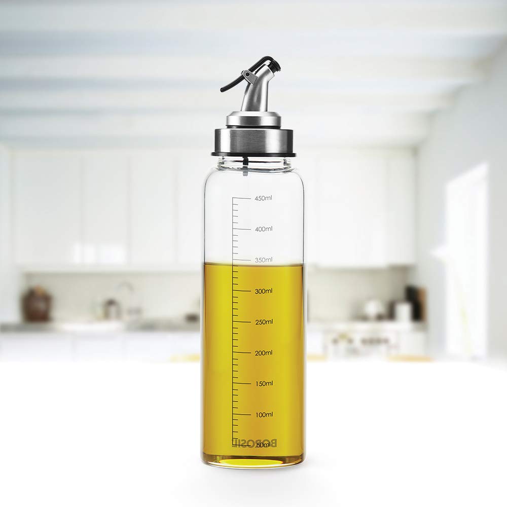 Borosil Transparent Borosilicate Glass Oil Dispenser | Light Weight | With Calibration Marks | Flame Proof, Drip Free Nozzle - Premium Oil Dispenser from borosil - Just Rs. 562! Shop now at Surana Sons