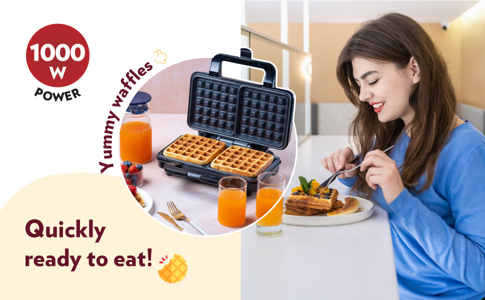 Borosil Neo Waffle Maker, 1000 W - Premium Waffle maker from Borosil - Just Rs. 2499! Shop now at Surana Sons
