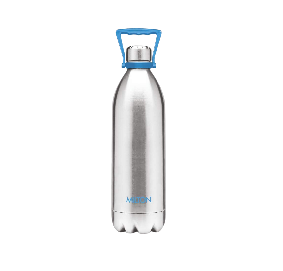 Milton Duo 2000 (1860 ML) Thermosteel 24 Hours Hot and Cold Water Bottle with Handle, 1 Piece, 1.86 Litres, Silver | Leak Proof | - Premium Hot & Cold Steel Vacuum Bottles from Milton - Just Rs. 1720! Shop now at Surana Sons