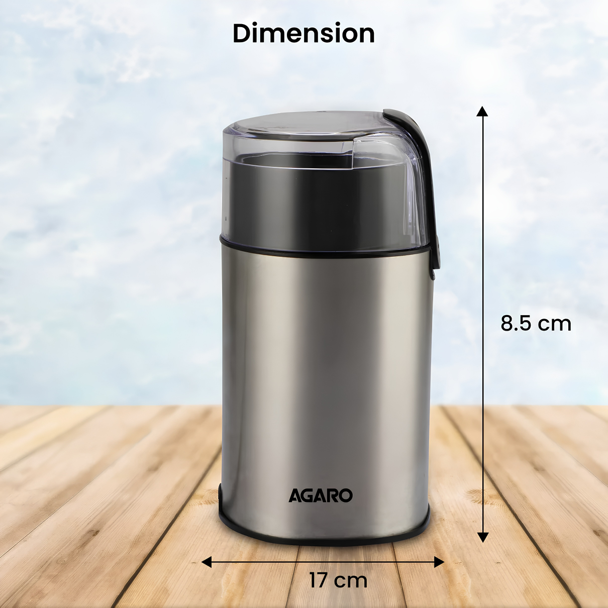 AGARO Grand Coffee Grinder - Silver | Capacity 60 Grams | 150 Watts | Compact & Easy to Use