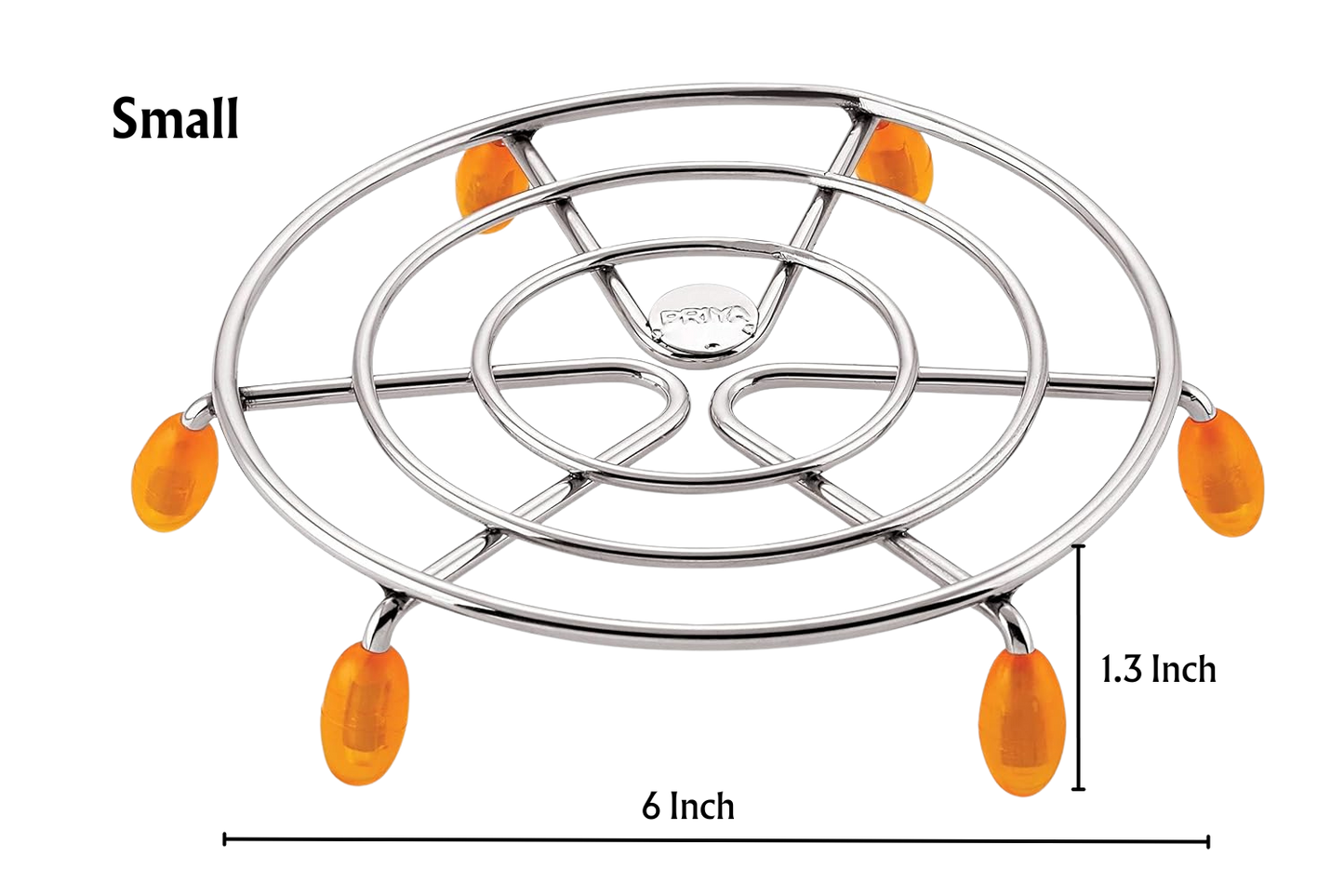 PRIYA Heavy Stainless Steel Premium Mirror Polish Hot Pot Stand | Strong & Durable | Set of 2
