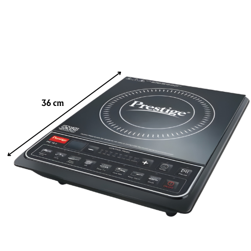 Prestige PIC 16.0 Plus 2000 Watts Induction Cooktop | 4KV Surge Protection | 8 Preset Indian Menu Option with Timer | Soft Touch Button | Easy to clean | Portable | Black |1Y Warranty | BIS