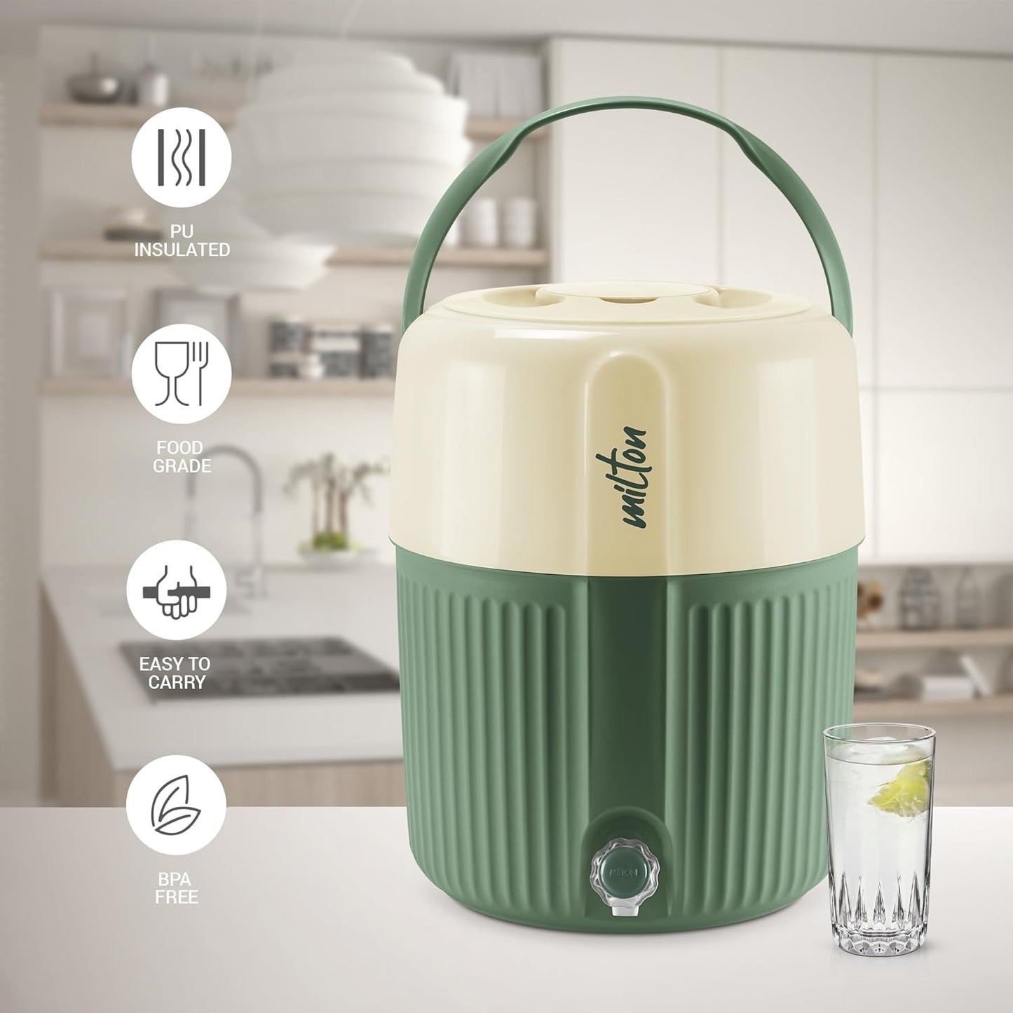 MILTON Kool Pristine Insulated Plastic Water Jug | Food Grade | Easy to Carry | BPA Free - Premium Water Jugs from Milton - Just Rs. 1092! Shop now at Surana Sons