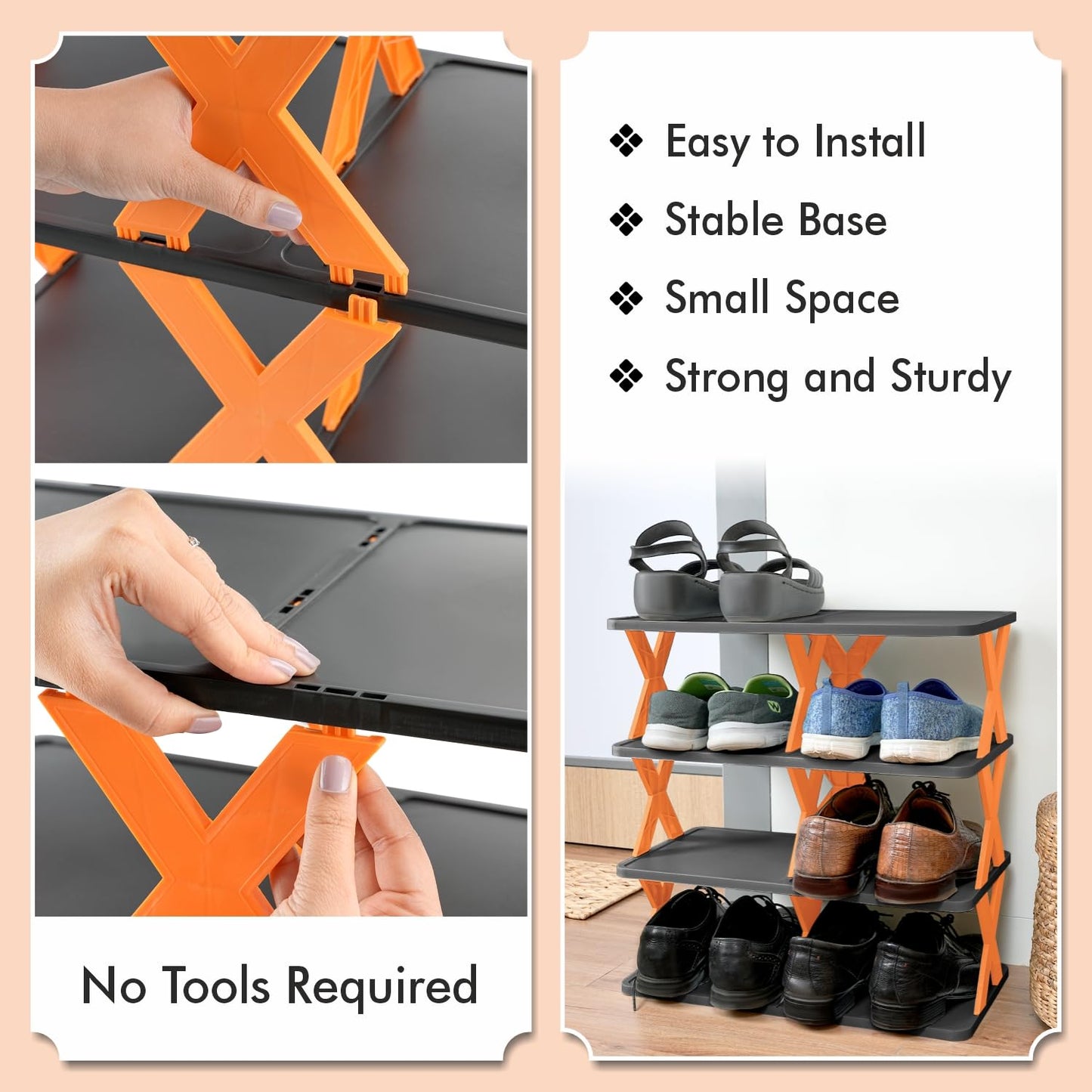 Nayasa X Shoe Rack Organizer - Premium Shoe Rack from Nayasa - Just Rs. 499! Shop now at Surana Sons