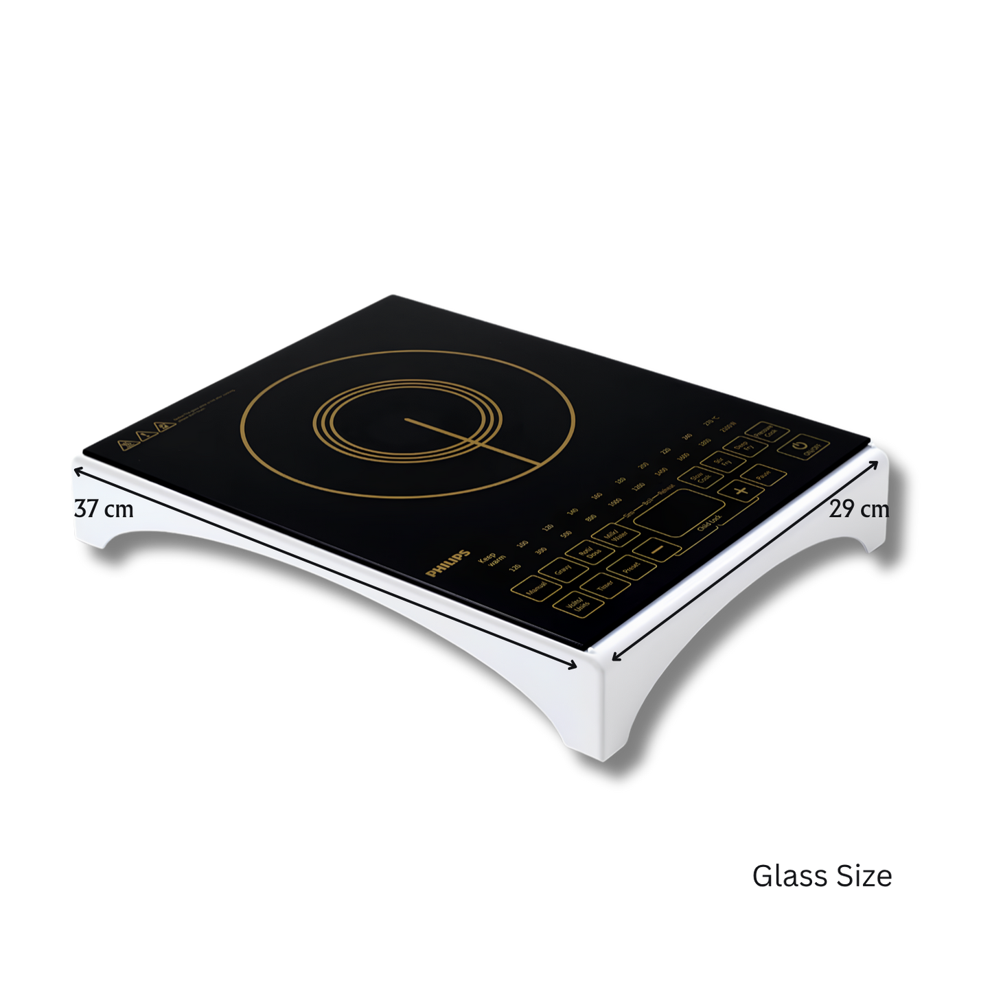 PHILIPS Viva Collection HD4938/01 2100-Watt Glass Induction Cooktop with Sensor Touch