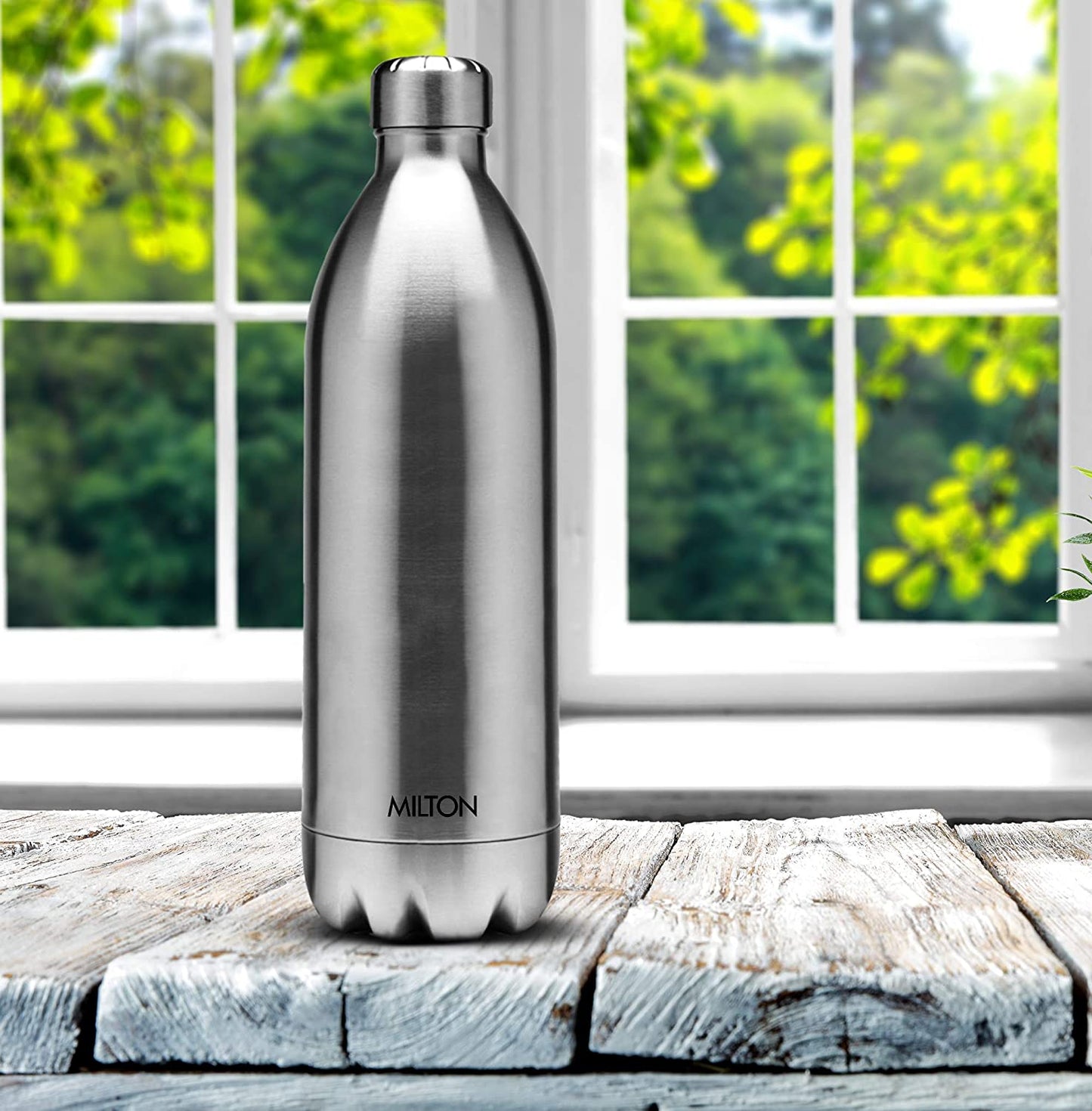 Milton Duo DLX 1500 Thermosteel 24 Hours Hot and Cold Water Bottle with Bag, 1 Piece, 1.5 Litre, Silver | Leak Proof - Premium Hot & Cold Steel Vacuum Bottles from Milton - Just Rs. 1619! Shop now at Surana Sons
