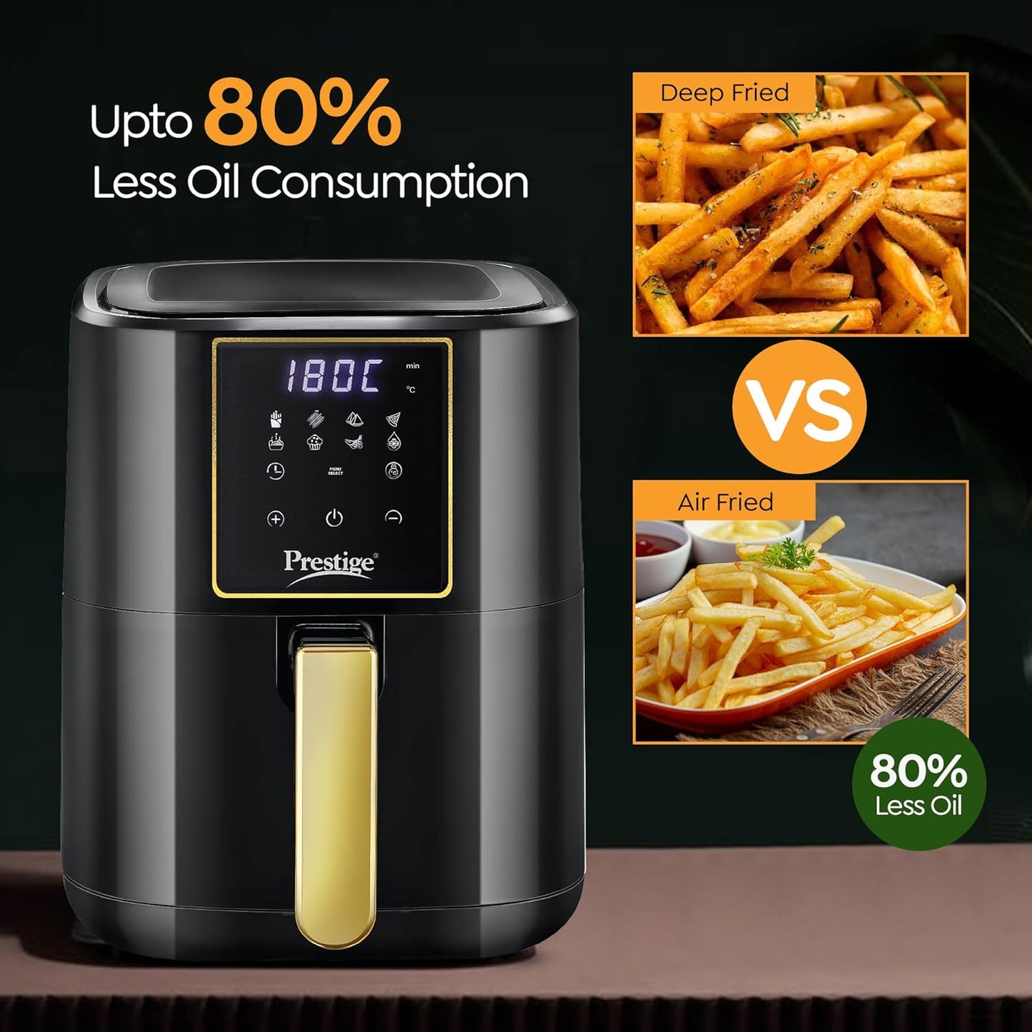 Prestige Nutrifry Electric Digital Air Fryer 4.5 Ltr - Premium Air Fryer from Prestige - Just Rs. 3799! Shop now at Surana Sons
