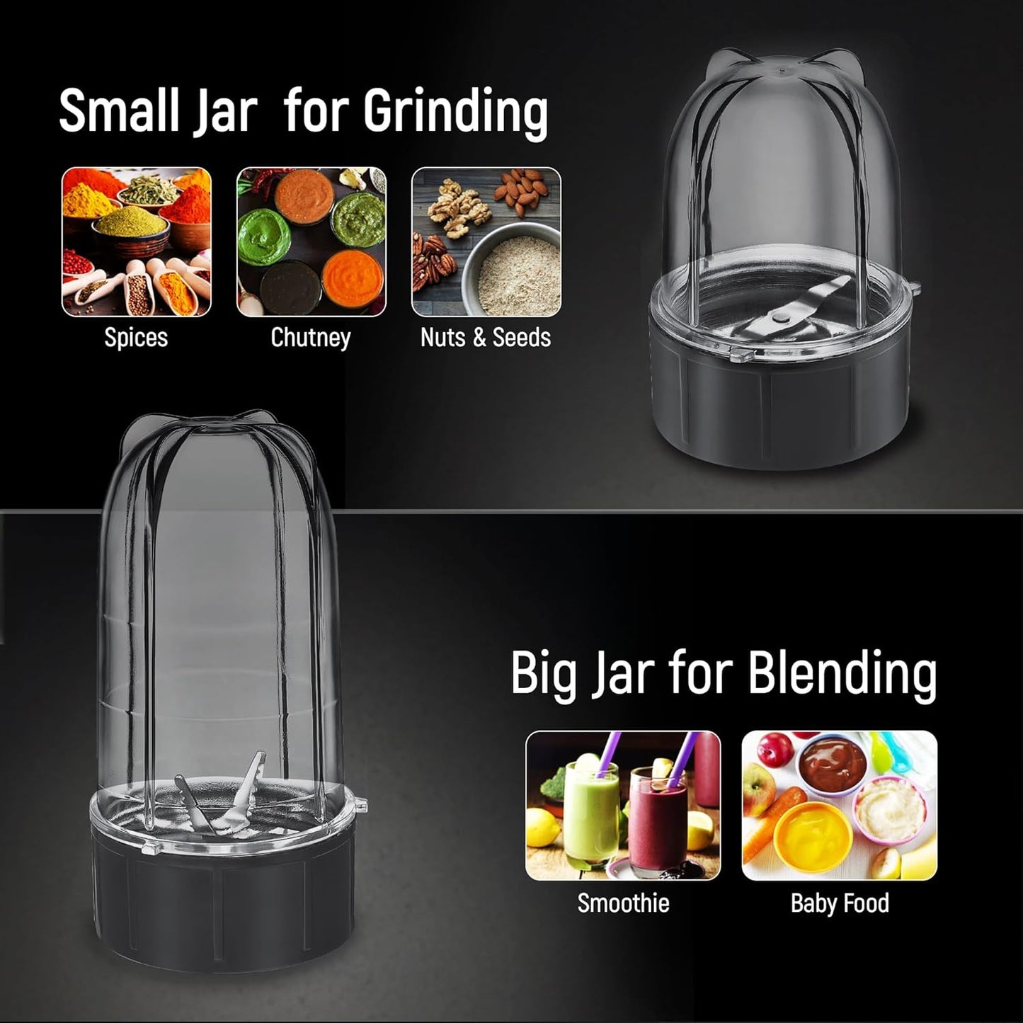 PRESTIGE 350 Watts Nutri-Mix 2.0 Mixer Grinder with 2 Jars | Compact Design | Multipurpose Jars | Inter-Lock System