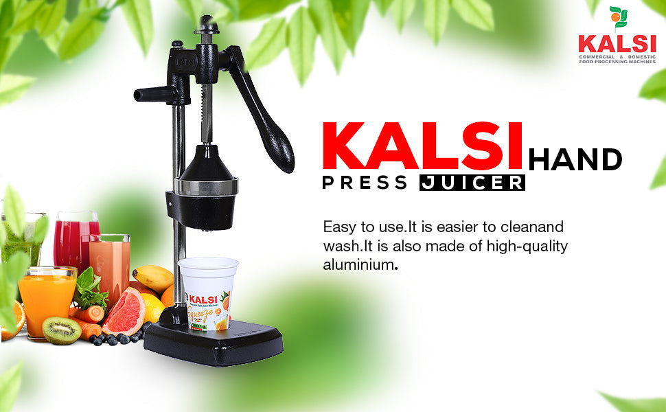 Kalsi-products CE Certified Hand Press Pressure Type Instant Juicer with Food Grade Pressure Cup | - Premium Hand Juicer from kalsi - Just Rs. 2290! Shop now at Surana Sons