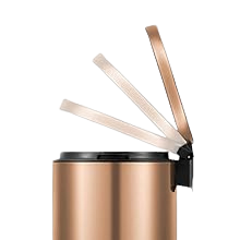 OBSESSIONS EKO Soft-Close Trash Can – 5L Stainless Steel Pedal Bin with Lid & Liner, Elegant Bronze Copper | Home & Kitchen