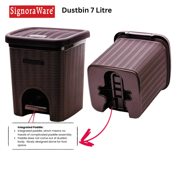 SIGNORAWARE Modern Lightweight Dustbin for Home and Office