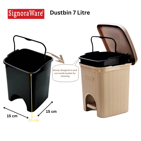 SIGNORAWARE Modern Lightweight Dustbin for Home and Office