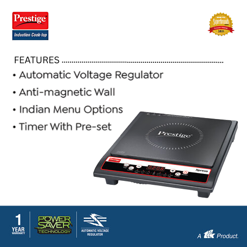 PRESTIGE Induction Cooktop Xpress 1200 W | Indian Menu Option - Premium Induction Cooktop from Prestige - Just Rs. 1890! Shop now at Surana Sons