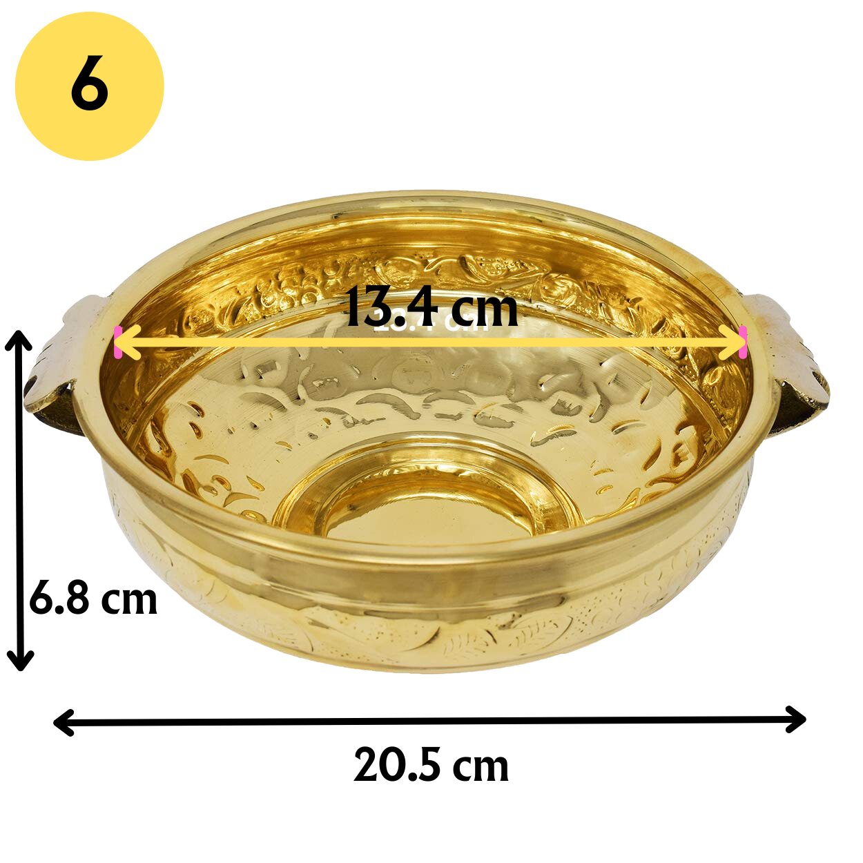 Brass Urli Bowl - Traditional Decorative Urli Bowl for Floral and Candle - Home Decor for Reception, Drawing Room, Office and Pooja Room - Premium Brass Urli from Generic - Just Rs. 950! Shop now at Surana Sons