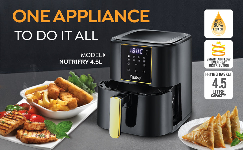 Prestige Nutrifry Electric Digital Air Fryer 4.5 Ltr - Premium Air Fryer from Prestige - Just Rs. 3799! Shop now at Surana Sons