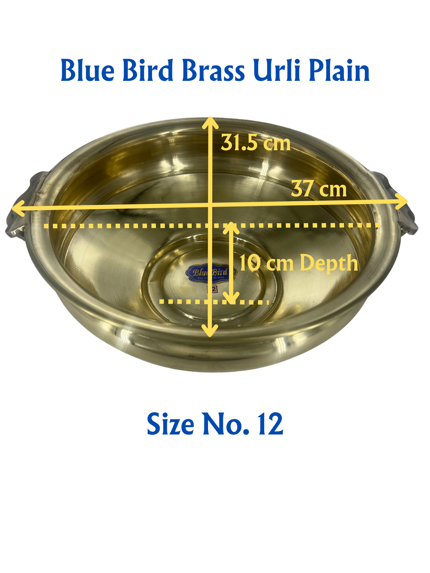 Brass Urli Bowl Plain - Traditional Decorative Urli Bowl for Floral and Candle - Home Decor for Reception, Drawing Room, Office and Pooja Room - Premium Brass Urli from Generic - Just Rs. 1470! Shop now at Surana Sons