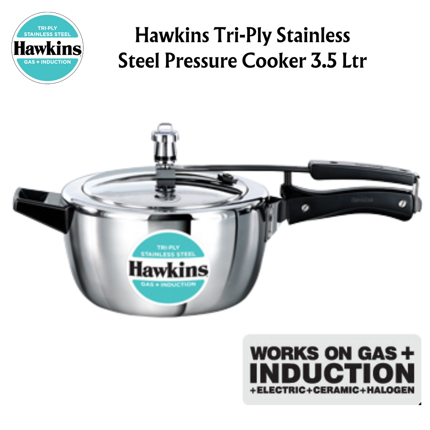 Hawkins Tri-Ply Stainless Steel Pressure Cooker - Premium SS pressure cooker from Hawkins - Just Rs. 2835! Shop now at Surana Sons