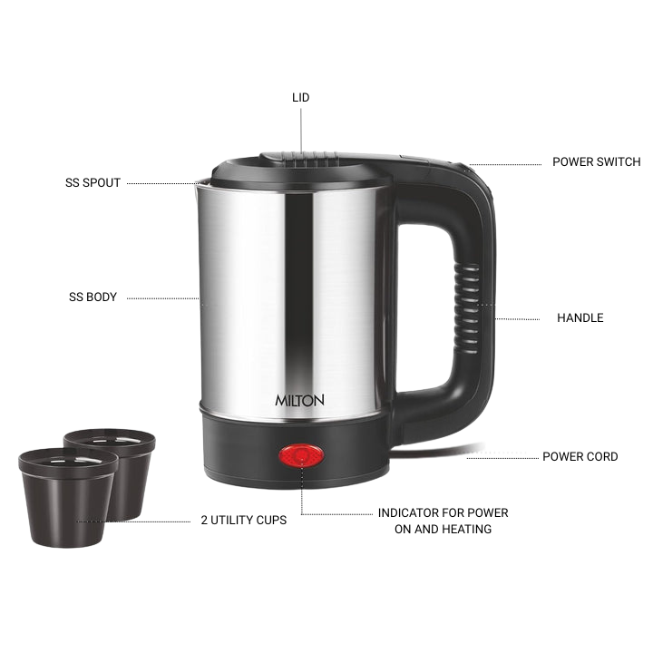 MILTON Electric INSTA Travel Kettle 500 ML | 1000 W