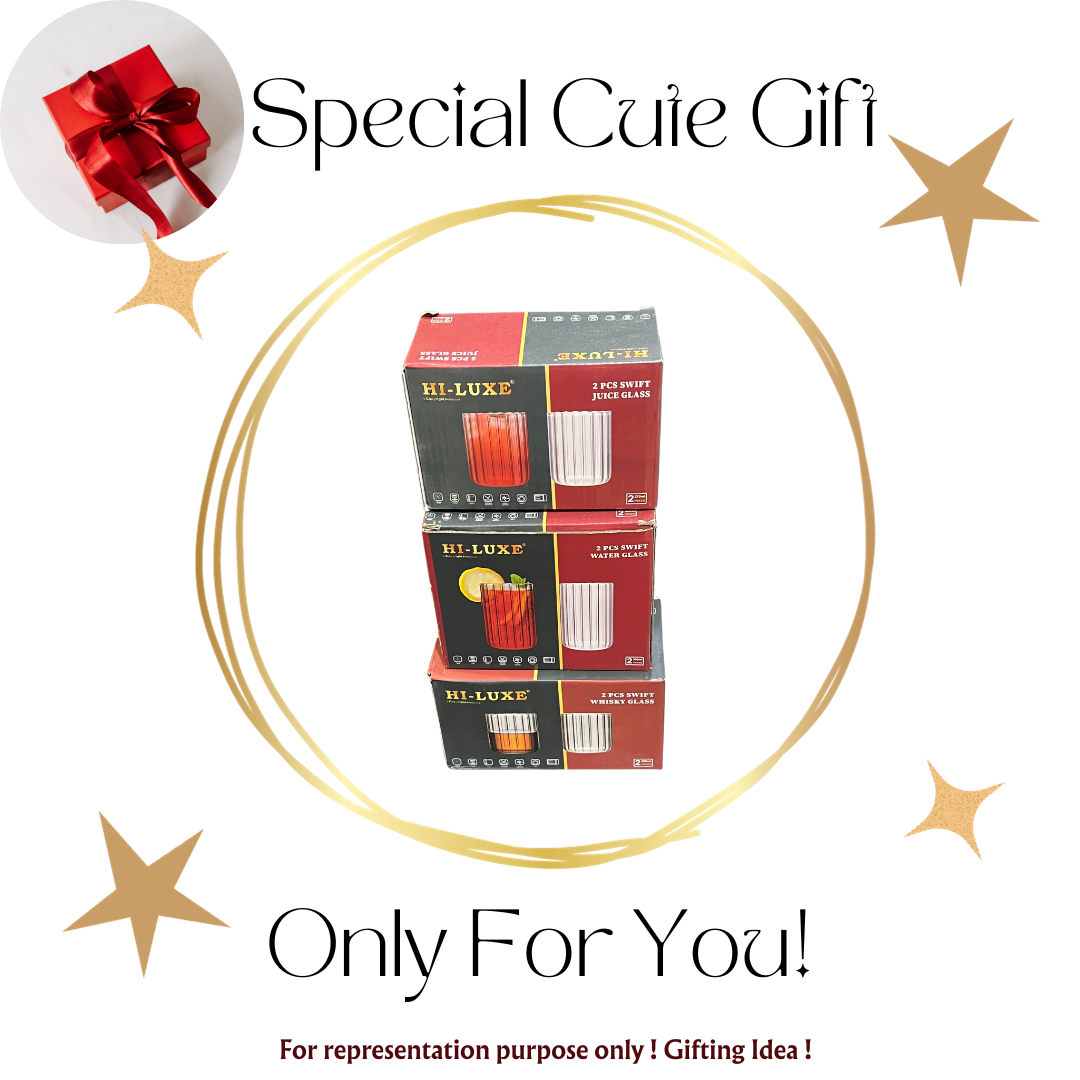 Hiluxe Feather Light Swift Glass | 2 Pcs Set | Gift Box | Ideal for Gifting | - Premium glass tumblers from Hiluxe - Just Rs. 270! Shop now at Surana Sons