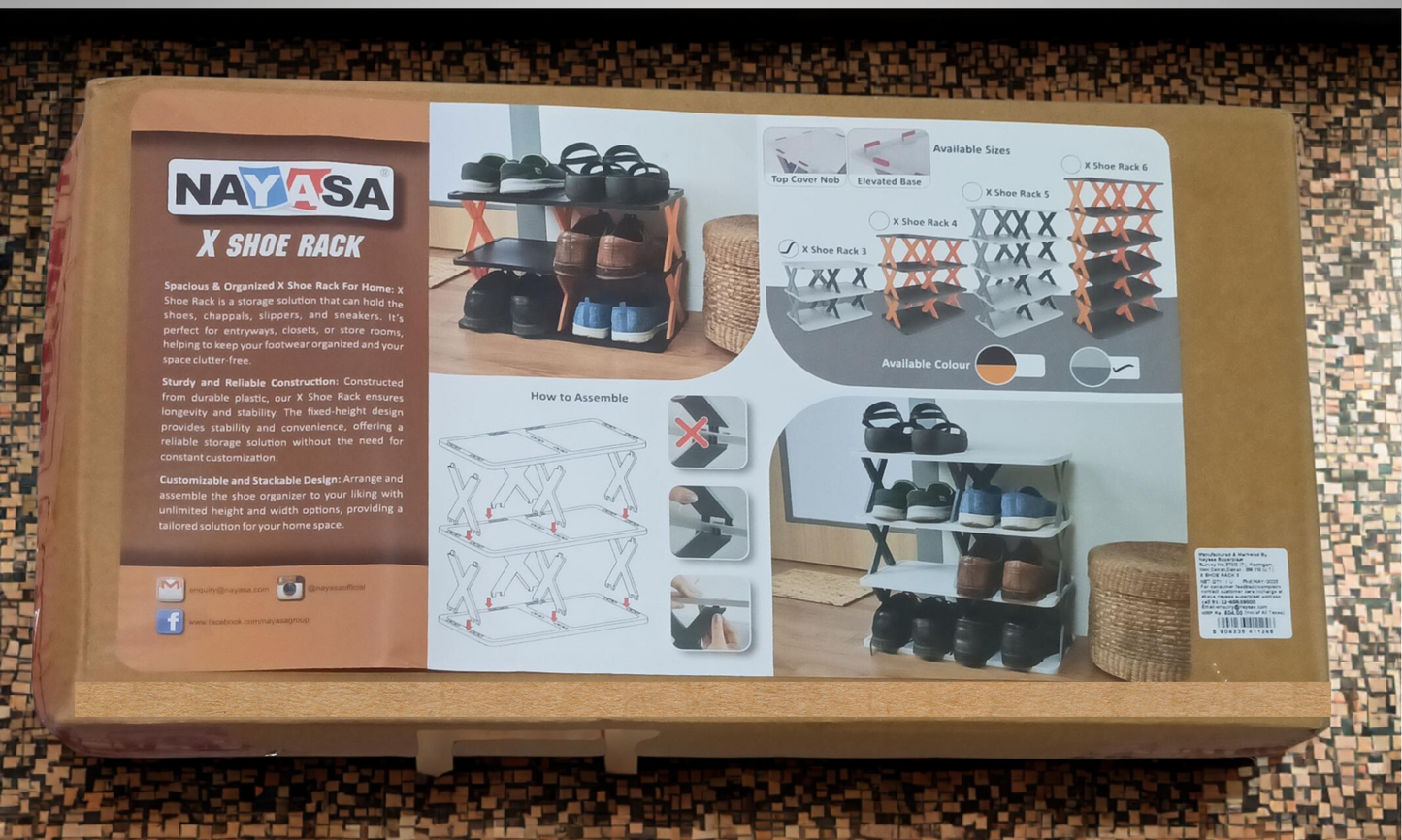 Nayasa X Shoe Rack Organizer - Premium Shoe Rack from Nayasa - Just Rs. 499! Shop now at Surana Sons