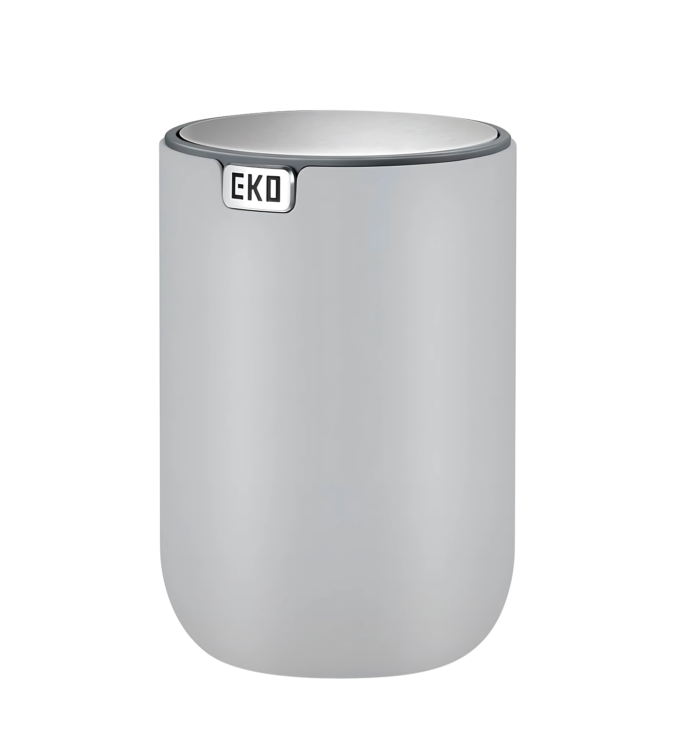 OBSSESSIONS Fandy Mini Desk Trash Can with Swing-Top Lid 1.5 Ltr | Round | For Office, Home, Car
