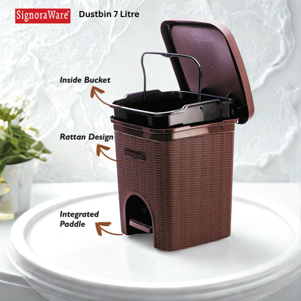 SIGNORAWARE Modern Lightweight Dustbin for Home and Office