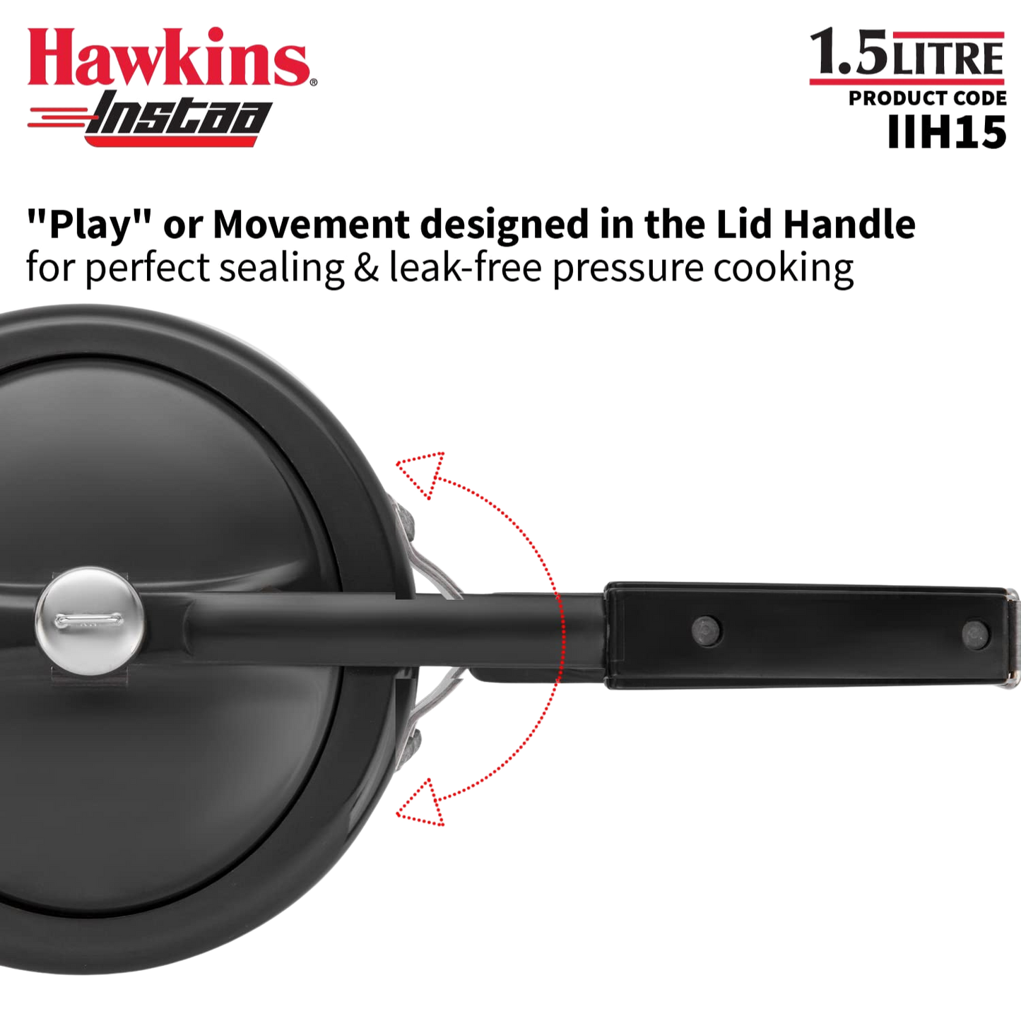 HAWKINS Instaa Pressure Cooker, Induction Base Inner Lid Cooker | Hard Anodised Cooker | Black - Premium hard anodised pressure cooker from Hawkins - Just Rs. 1575! Shop now at Surana Sons