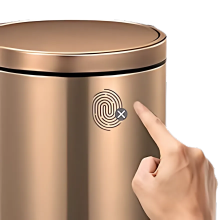 OBSESSIONS EKO Soft-Close Trash Can – 5L Stainless Steel Pedal Bin with Lid & Liner, Elegant Bronze Copper | Home & Kitchen