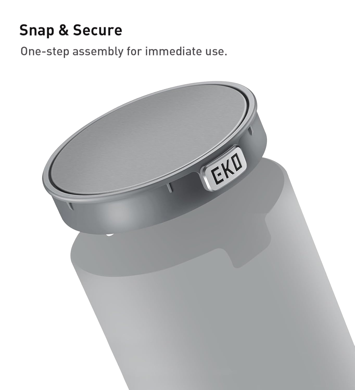 OBSSESSIONS Fandy Mini Desk Trash Can with Swing-Top Lid 1.5 Ltr | Round | For Office, Home, Car