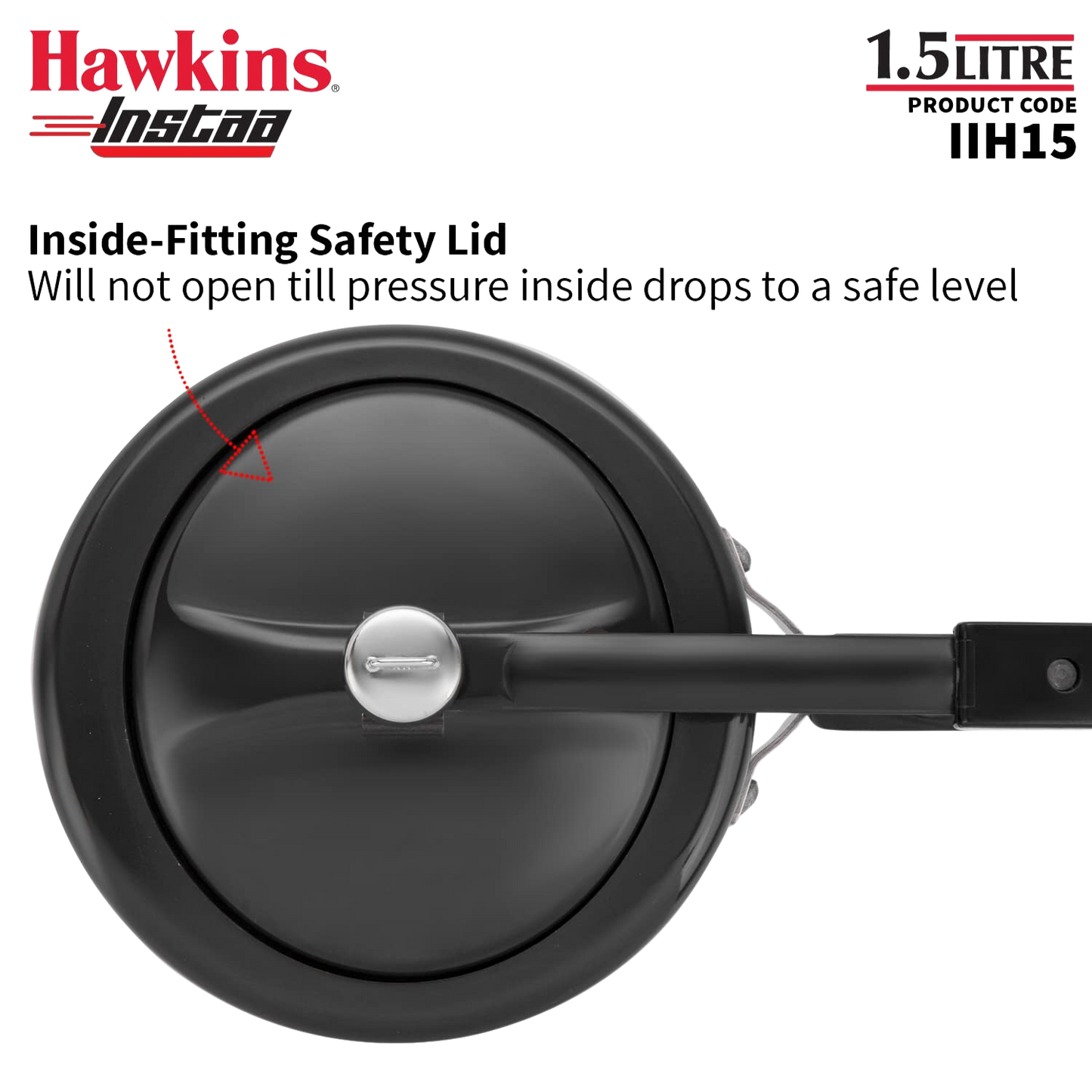 HAWKINS Instaa Pressure Cooker, Induction Base Inner Lid Cooker | Hard Anodised Cooker | Black - Premium hard anodised pressure cooker from Hawkins - Just Rs. 1575! Shop now at Surana Sons