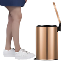 OBSESSIONS EKO Soft-Close Trash Can – 5L Stainless Steel Pedal Bin with Lid & Liner, Elegant Bronze Copper | Home & Kitchen