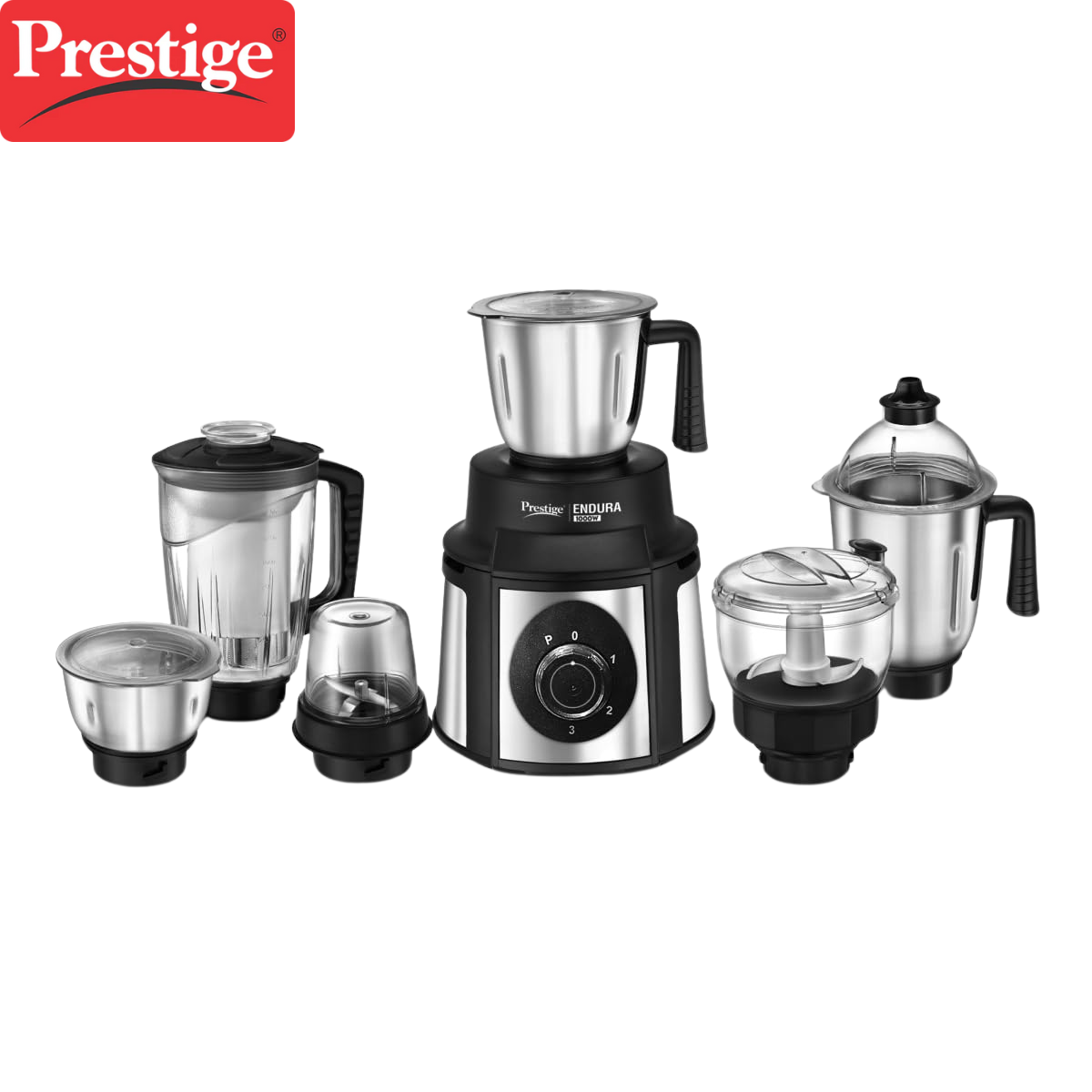 Prestige Endura 1000 W Mixer Grinder, Jars Kneads Atta Chops