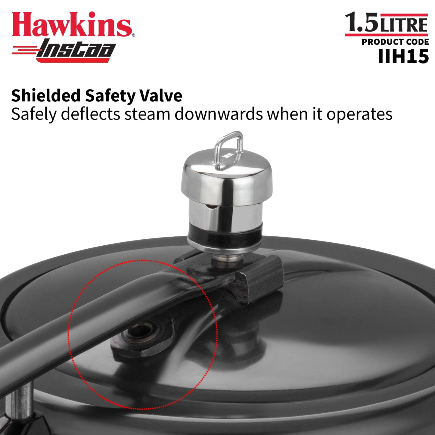 HAWKINS Instaa Pressure Cooker, Induction Base Inner Lid Cooker | Hard Anodised Cooker | Black - Premium hard anodised pressure cooker from Hawkins - Just Rs. 1575! Shop now at Surana Sons