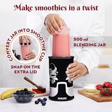 Borosil NutriFresh Portable Mini-Blender & Grinder,For Blending Smoothies & Chutneys, Dry Grinding Spices, Black, 400 W - Premium Nutriblend Blenders from borosil - Just Rs. 2573! Shop now at Surana Sons