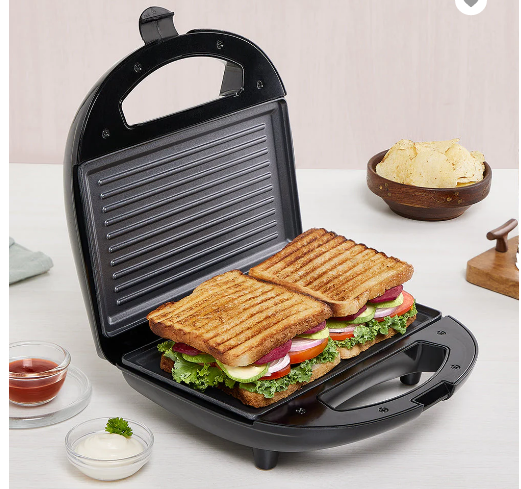 Borosil Neo Grill Sandwich Maker, Non-toxic Non-stick Grill Plate Coating,  Make 2 Sandwiches At a Time – Surana Sons