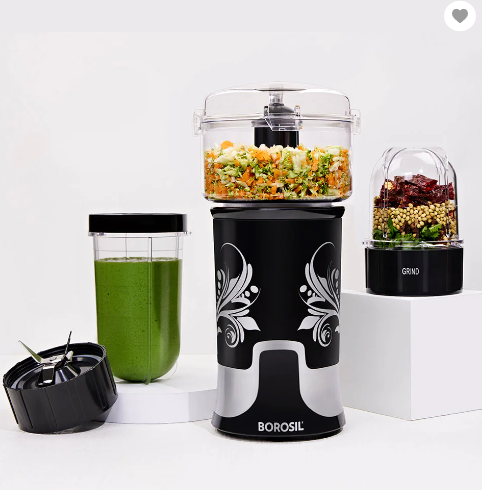 Borosil NutriFresh Portable Mini-Blender & Grinder,For Blending Smoothies & Chutneys, Dry Grinding Spices, Black, 400 W - Premium Nutriblend Blenders from borosil - Just Rs. 2573! Shop now at Surana Sons