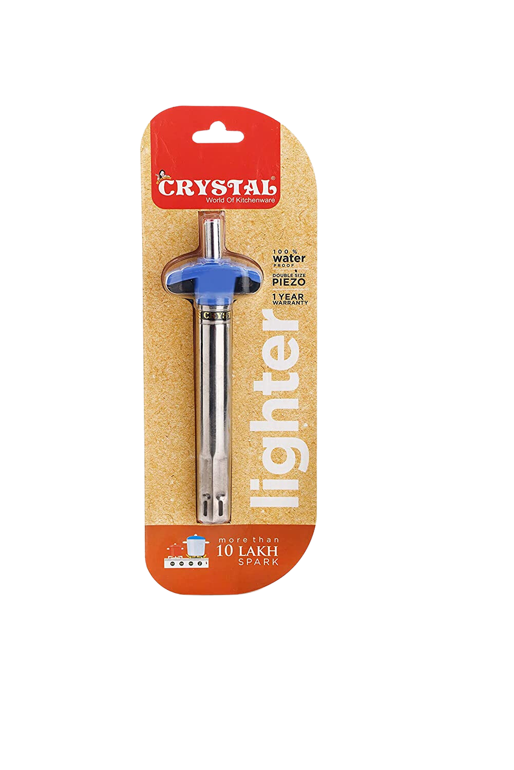 Crystal  Stainless Steel Gas Lighter For Kitchen Gas Stoves, Assorted (Color and Design May Vary) - Premium Gas Lighter from Crystal - Just Rs. 205! Shop now at Surana Sons