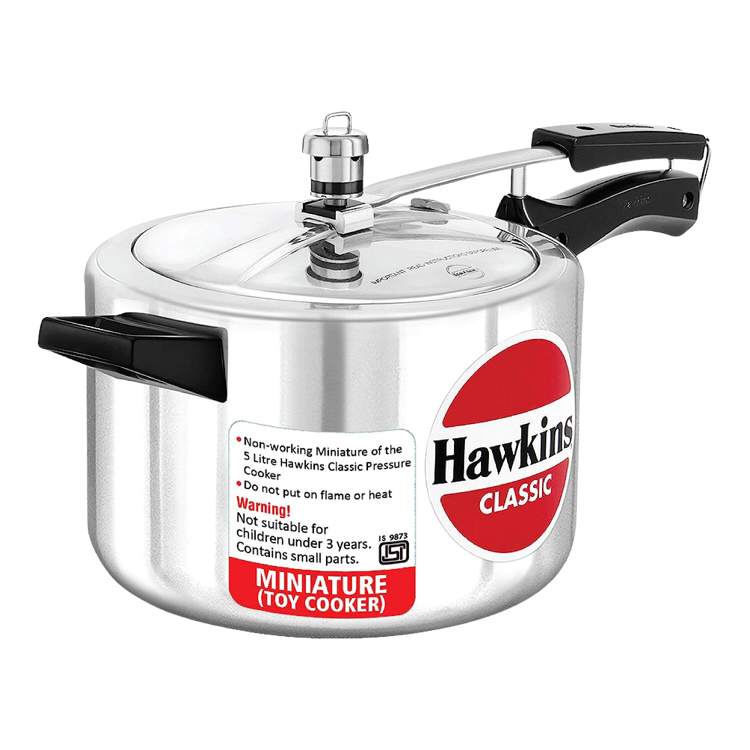Hawkins Miniature Pressure Cooker, Toy Cooker for Kids, Mini Cooker, Small Cooker for Kids, Silver CODE: MIN - Premium Toy Aluminum Pressure Cooker from Hawkins - Just Rs. 220! Shop now at Surana Sons