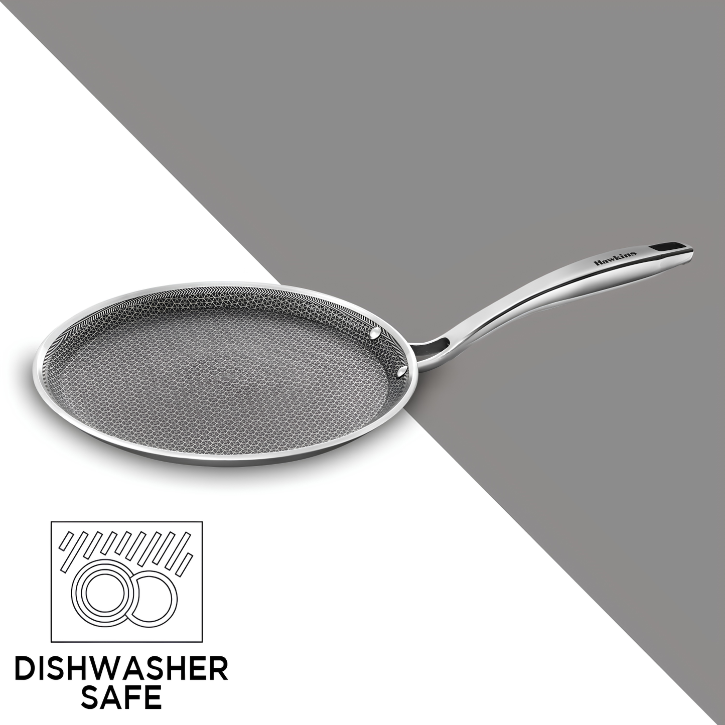 HAWKINS Induction Compatible Pro SS Tri-ply Shielded Nonstick Flat Tava 26 cm (PSNFT26)