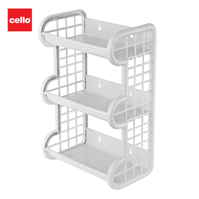CELLO Tokyo 3 Layers Plastic Storage Shelf |Multipurpose Shelf | For Home, Office, Showroom, Shops | Attractive Colours