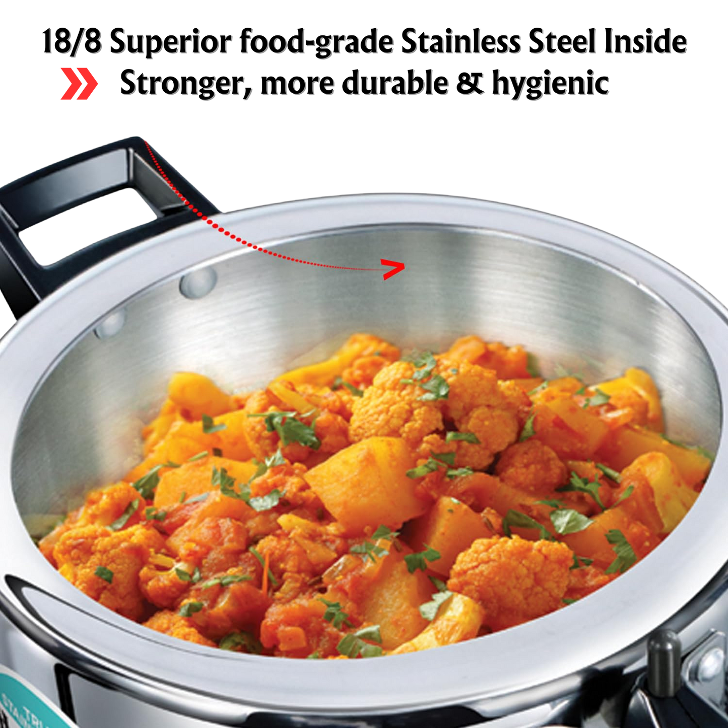 Hawkins Tri-Ply Stainless Steel Pressure Cooker - Premium SS pressure cooker from Hawkins - Just Rs. 2835! Shop now at Surana Sons