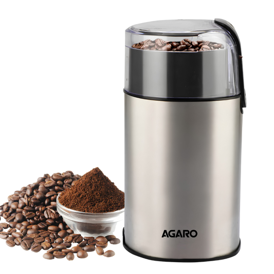 AGARO Grand Coffee Grinder - Silver | Capacity 60 Grams | 150 Watts | Compact & Easy to Use