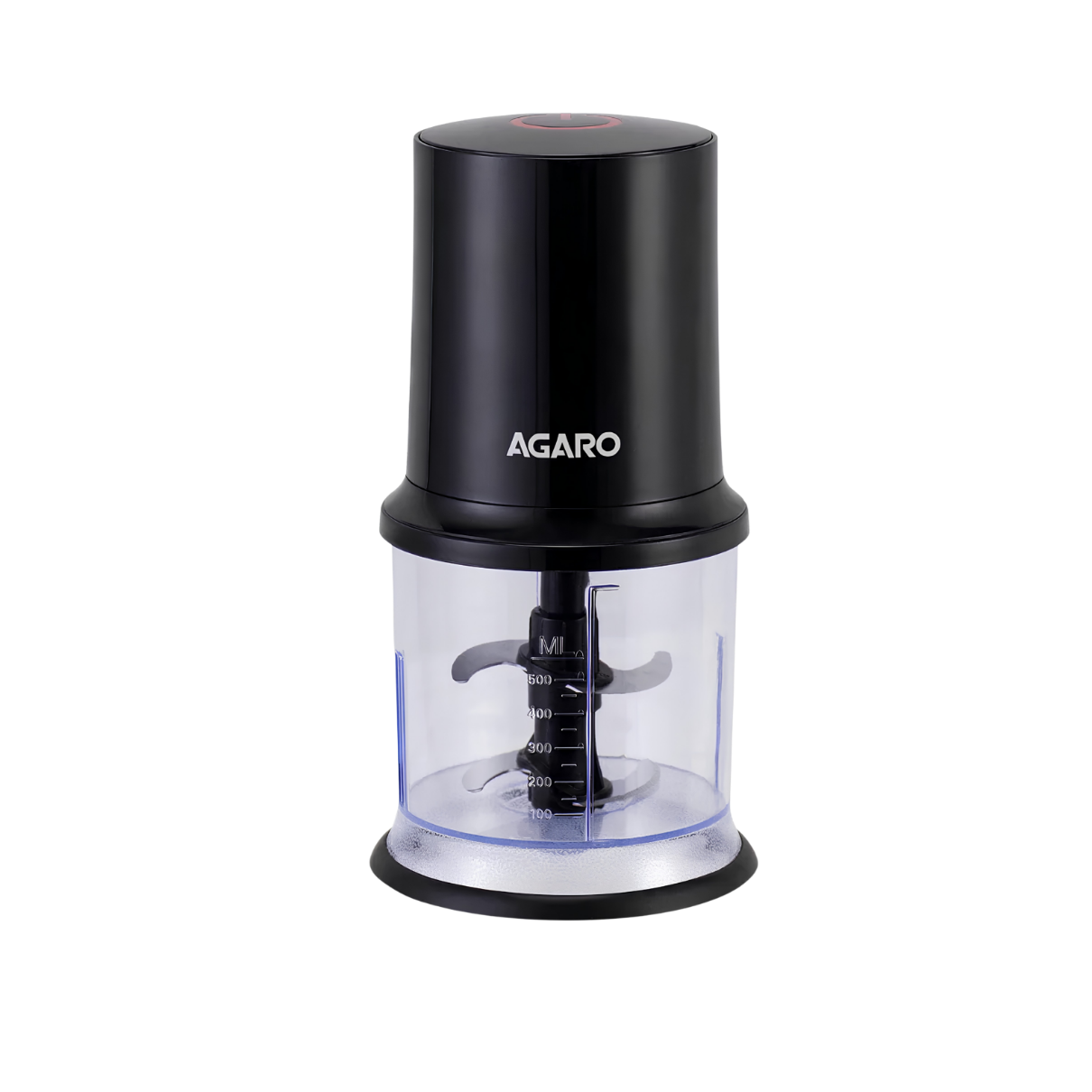 AGARO Elegant Vegetable Chopper | 100% Pure Copper Motor, Chop, Mince, Dice, Twin Stainless Steel Blade, 500 Ml, One Touch Operation, Elegant, Black.